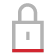 A grey and red icon displaying a lock.