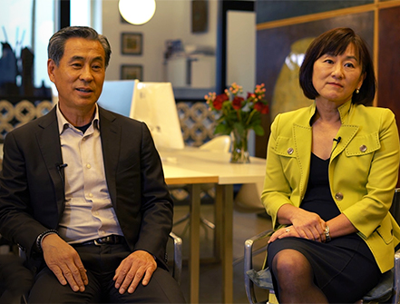 Young S. Woo and Margarette Lee of Youngwoo & Associates accepting an interview in their office. 