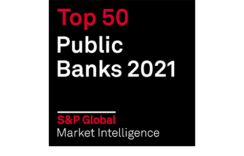 The S&P Global Market Intelligence ranks 50 Public Banks for the year in review 2021