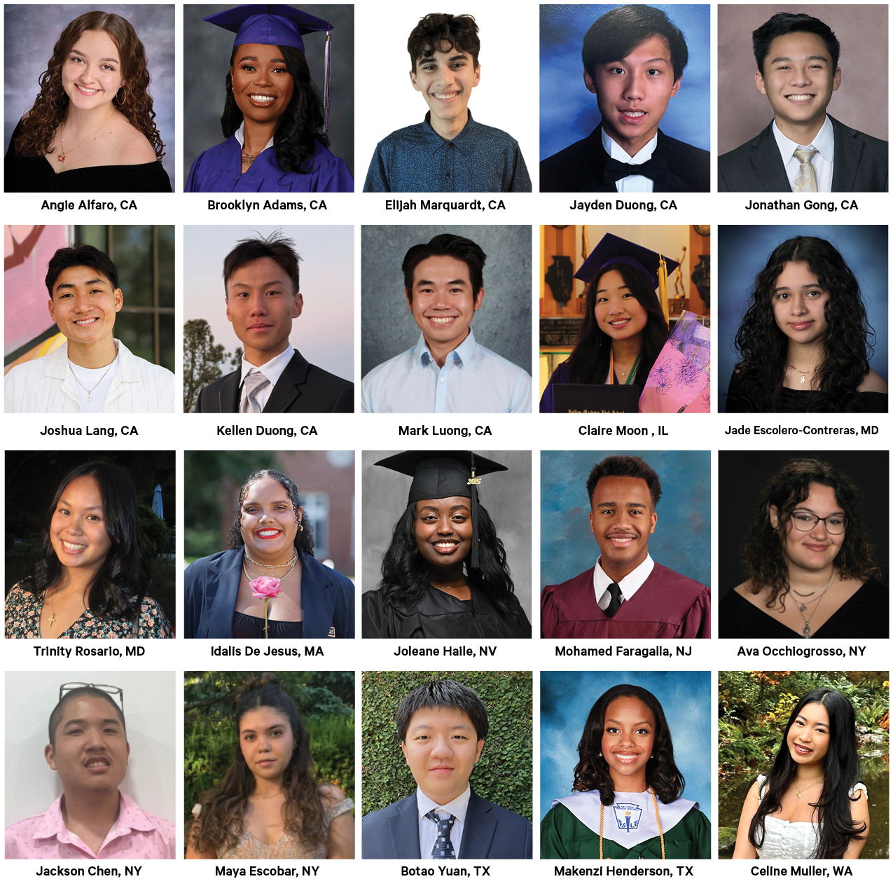 2025 scholarship recipients