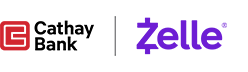 Cathay Bank and Zelle® logo