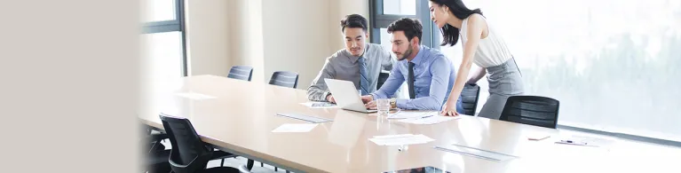 Business people talking in meeting room