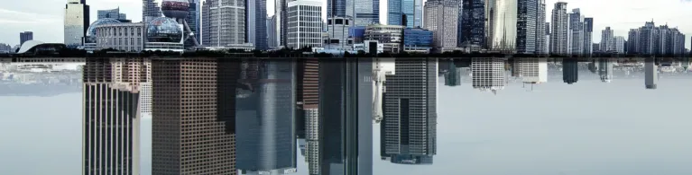 Shanghai and New York landscape