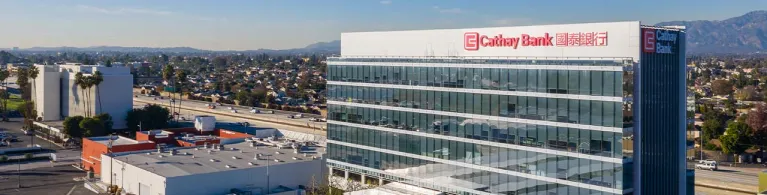 Cathay Bank’s Flair Building stands tall in the San Gabriel Valley.