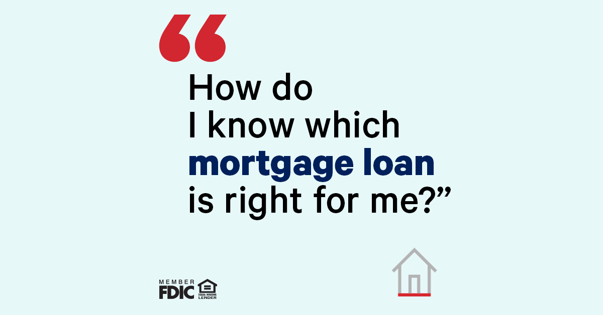 How do I know which mortgage loan is right for me?