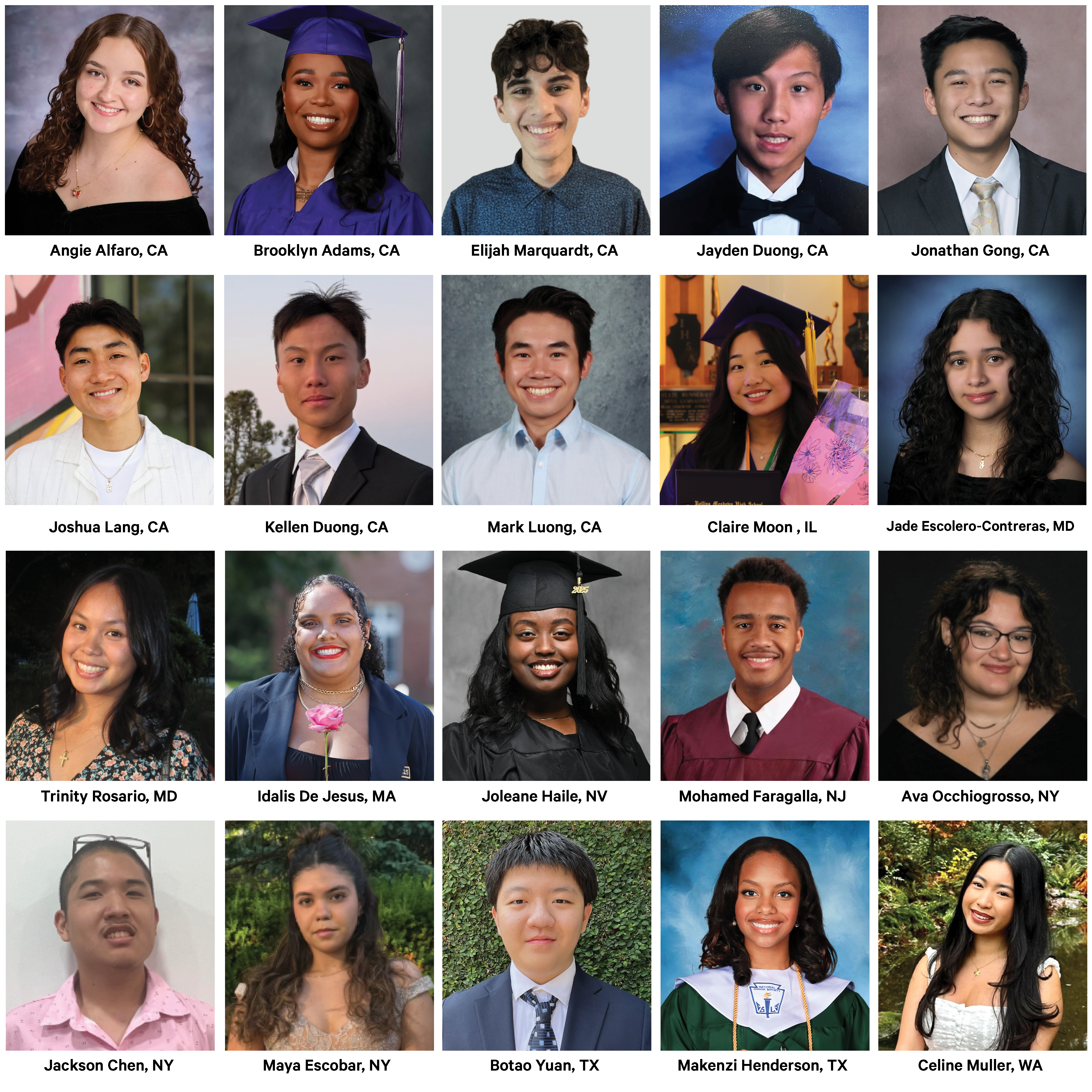 2025 scholarship recipients