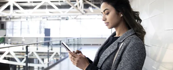 Young businesswoman using smart phone